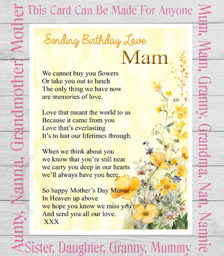 Mum birthday memorial grave - mum,