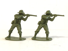 2 x AIRFIX. 1970's WWII AUSTRALIAN INFANTRY PLASTIC SOLDIERS. 1/32 ORIGINALS