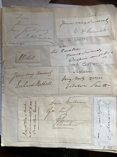 Historical autograph page - , 8