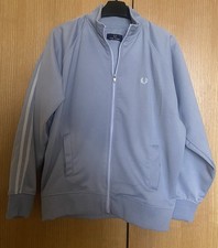 Vintage “ FRED PERRY “ 90’s Light Blue Tracksuit Top Jacket Size Small Free P&P