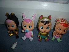 BABY DOLLS! 4 cute  CRY BABY DOLLS/ PETS  STAND & SIT 5" HB DUMMY BOTTLE
