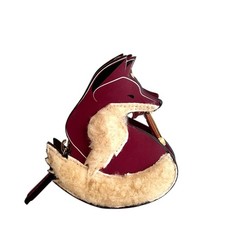 RADLEY Purse Carmine Red Leather Fox Shaped Purse Bag Charm - Fleeting Fox - New