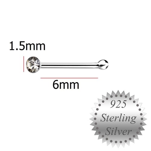 5mm grey sterling - 1.5mm, silver