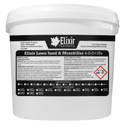 Lawn sand moss killer - &, turf