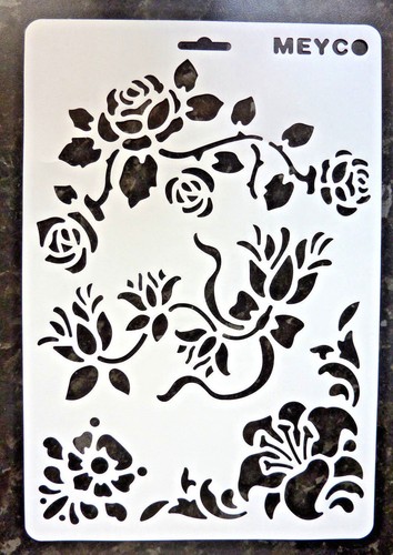 Large stencil rose flower - stencil,