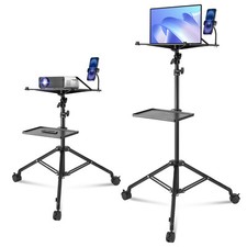VEVOR Projector Stand with Wheels Laptop Stand Tripod Height from 31.3 to 67.3"