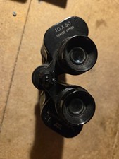 Vintage Military Observer Binoculars 10x50 Coated Optics Empire Made [HM]