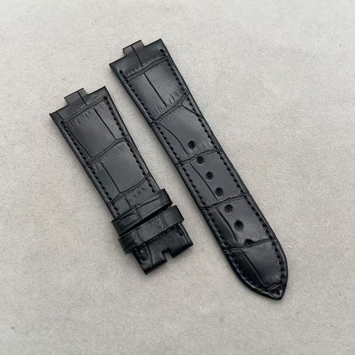 25x8mm black leather - black,