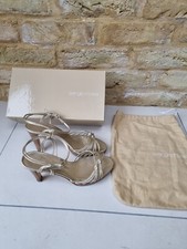 Sergio Rossi Gold Heel Sandals