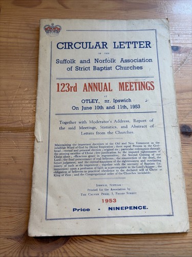 1953 circular letter booklet - letter,