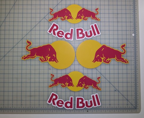 Red bull sticker decal - red, helmet