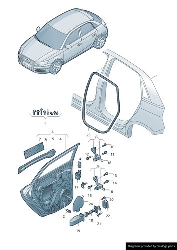 Audi door mounting kit - a1,