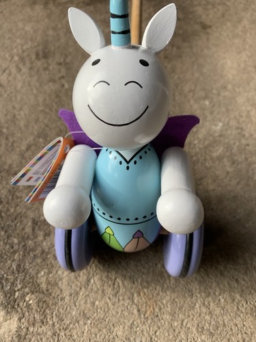 Unicorn push along wooden - push,