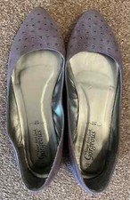 New Look Purple Diamanté Studded Low Heel Court Shoes, Size 7