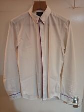 mens white pin collar shirt