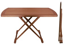 Captains Folding Teak Table. Triple Height. Top Quality. Marine, Boat, Garden...