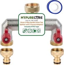 Tap Hose Splitter Brass 2-Way