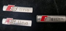 Genuine original Audi A4 S line metal Badges, emblems sides and front grill.  