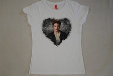 TWILIGHT SAGA ECLIPSE EDWARD CULLEN HEART WHITE LADIES SKINNY T SHIRT OFFICIAL