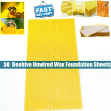 Beeswax Foundation for Candle Rolling ,Beekeeping,Farming Unwired Brood 30 Sheet