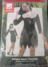 SMIFFYS ZOMBIE SISTER HOLY NUN FANCY DRESS UP COSTUME LADIES SZ LARGE HORROR