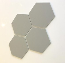 Hexagonal Acrylic Wall Tiles - Many Matt Solid Colour Choices - Bespoke Made