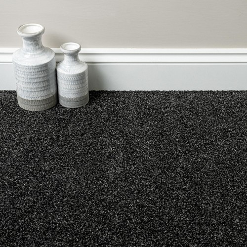 Charcoal budget saxony carpet - budget,