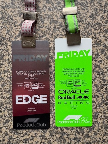 2022 paddock club - f1, passes