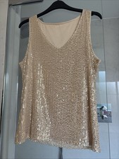 Gold Sequin Vest Size 10