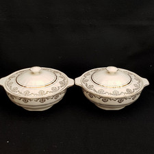 2 x ALFRED MEAKIN LIDDED TUREENS ** EMPIRE GOLD** VTG ENGLAND