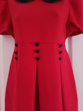 Vinetage Lady's Red And Black Dress Mid Length from new york