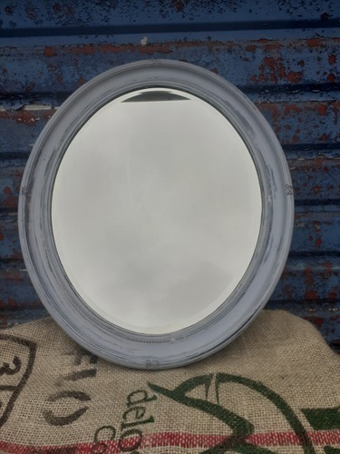 Vintage bevelled oval mirror - vintage,