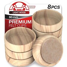 Castor Cups for Furniture Carpet Large Small Floor Protector Felt Pads Caster UK