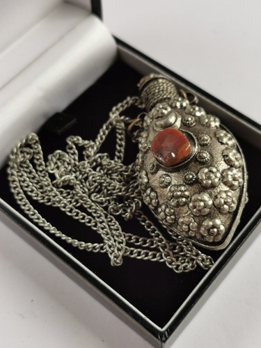 Vintage silver tone perfume - vintage,