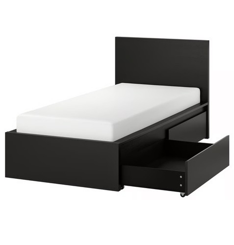 Single bed with - single, drawers