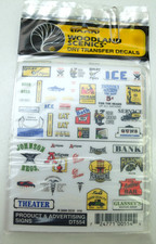 WOODLAND SCENICS DT554 PRODUCT & ADVERTISING SIGNS    DRY TRANSFER DECALS