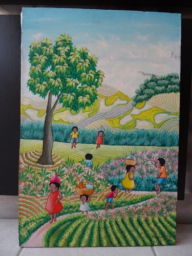 Haitian painting art - haitian, from