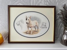 Nigel Hemming Bull Terrier Signed Limited Edition FRAMED Print