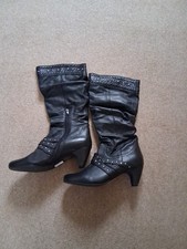 Women's Black Leather Boots