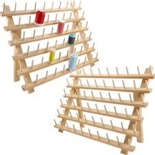 New brothread 60 Spools Wooden Thread Rack/Thread Holder Organizer with 2x