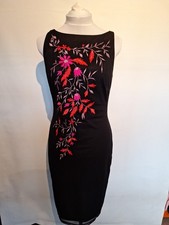 Pearce Fionda Debenhams Dress Size 12 Great Condition Bodycon Embroidered Floral