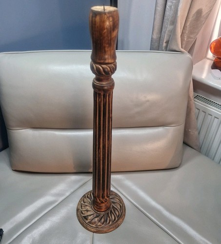 Wooden tall candle holder - wooden,