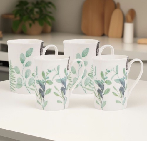 Botanical eucalyptus mugs - 4,