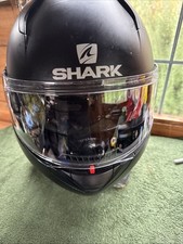 Shark Eco One Flip front crash helmet black satin size small