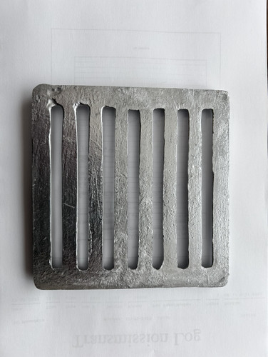 154mm square metal alloy - square,
