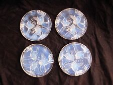 VERLYS, FRENCH ART DECO OPALESCENT GLASS BOTTLE COASTER,FISH,SIGNED,1930s YEARS.