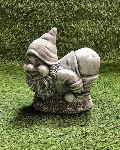Funny concrete gnome garden - funny,