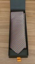 Genuine Patek Philippe 2016 silk tie blue and orange