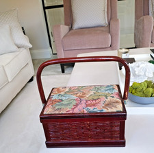 VINTAGE SEWING BASKET WITH