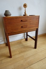 Vintage Swedish Teak bedside side Table drawers Teak Mid Century Modern Danish